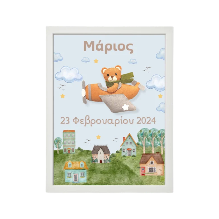 Προσωποποιημένο κάδρο με φιγούρα αεροπλανακι