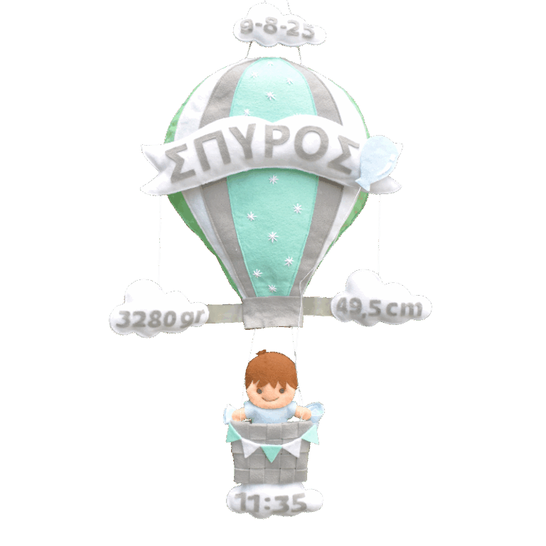 Κρεμαστο αερόστατο τοίχου με αγορι