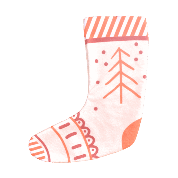 Χριστουγεννιάτικη διακοσμητική κρεμαστή κάλτσα Τιρκουαζ